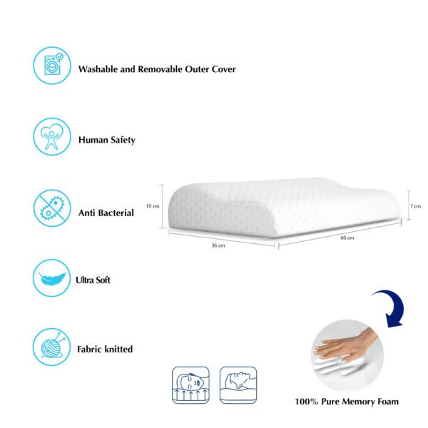 EVM Memory Foam Contour Pillow